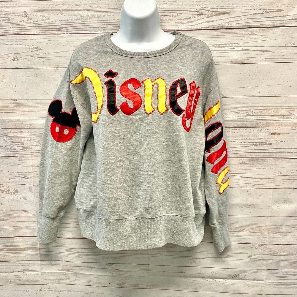 Disneyland Satin Stitched Mickey Mouse Sweatshirt